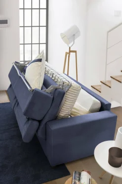 Divano letto reclinabile blu 180x95cm - Annalara