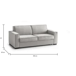 Divano letto reclinabile grigio 180x95cm - Alano