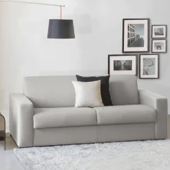 Divano letto reclinabile grigio cenere 133x78cm - Calvin