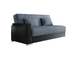 Divano letto reclinabile nero e grigio 230x96cm - Arix