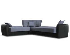 Divano letto reclinabile nero e grigio 305x238cm - Gaillardia