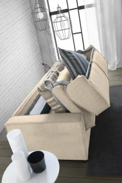 Divano letto sfoderabile beige 160x95cm - Alk