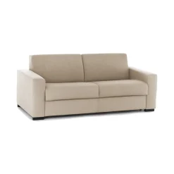 Divano letto sfoderabile beige 260x95cm - Albenga