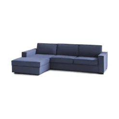 Divano letto sfoderabile blu 280x95cm - Allaida
