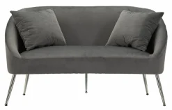 Divano moderno grigio e argento 137x69x79h cm - Pittari