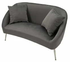 Divano moderno grigio e argento 137x69x79h cm - Pittari
