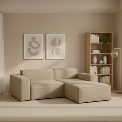 Divano 2 posti beige 220x170x70h cm - Amuleto