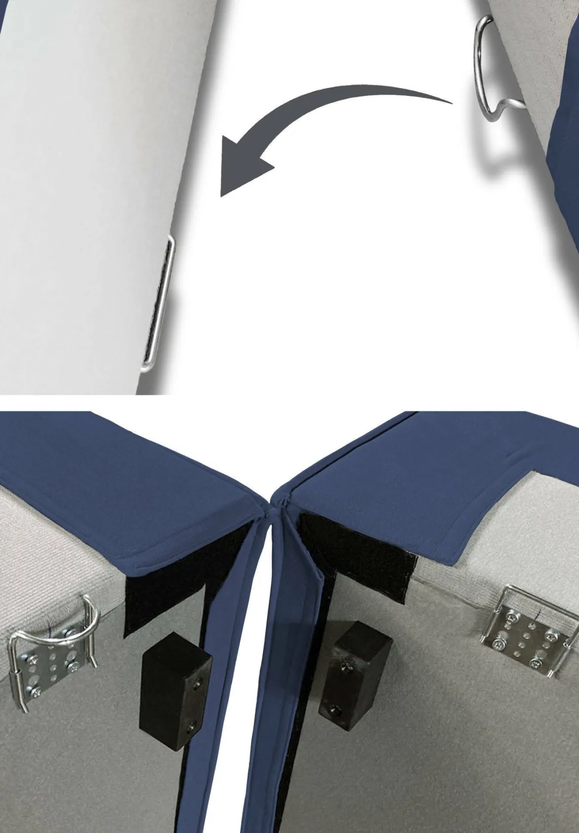 Divano 2 posti blu 220x170x70h cm - Amuleto