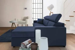 Divano 4 posti blu 260x95x85h cm - Angera