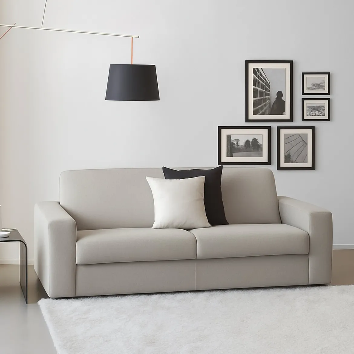 Divano 2 posti grigio 160x95x90h cm - Malachite