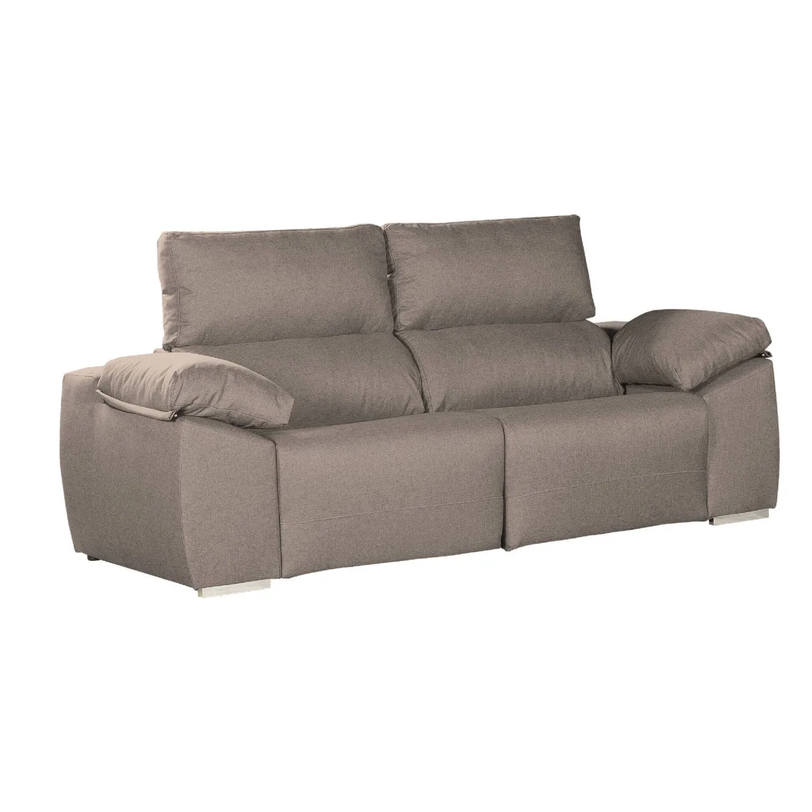 Divano 2 posti tortora 160x100x100h cm - Astrice