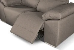 Divano 3 posti tortora 190x100x100h cm - Assiria