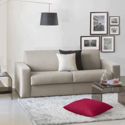 Divano 3 posti tortora 220x95x90h cm - Ayta