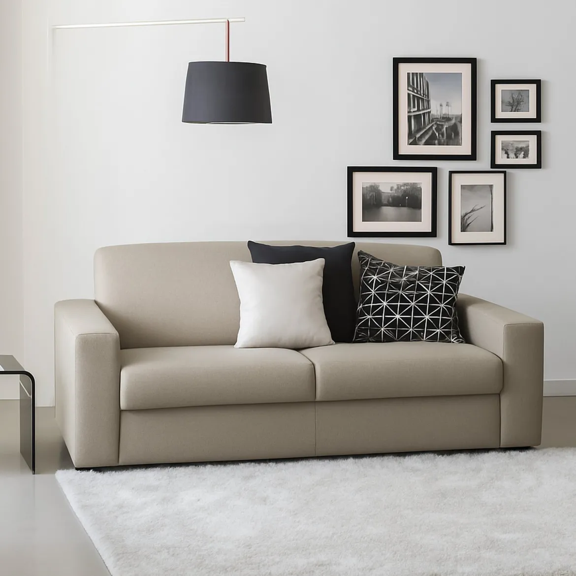 Divano 3 posti tortora 200x95x90h cm - Larimar