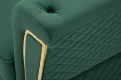 Divano 2 posti verde e oro 162x83x76h cm - Casio