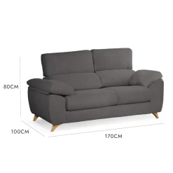 Divano reclinabile antracite 200x85x107h cm - Anem
