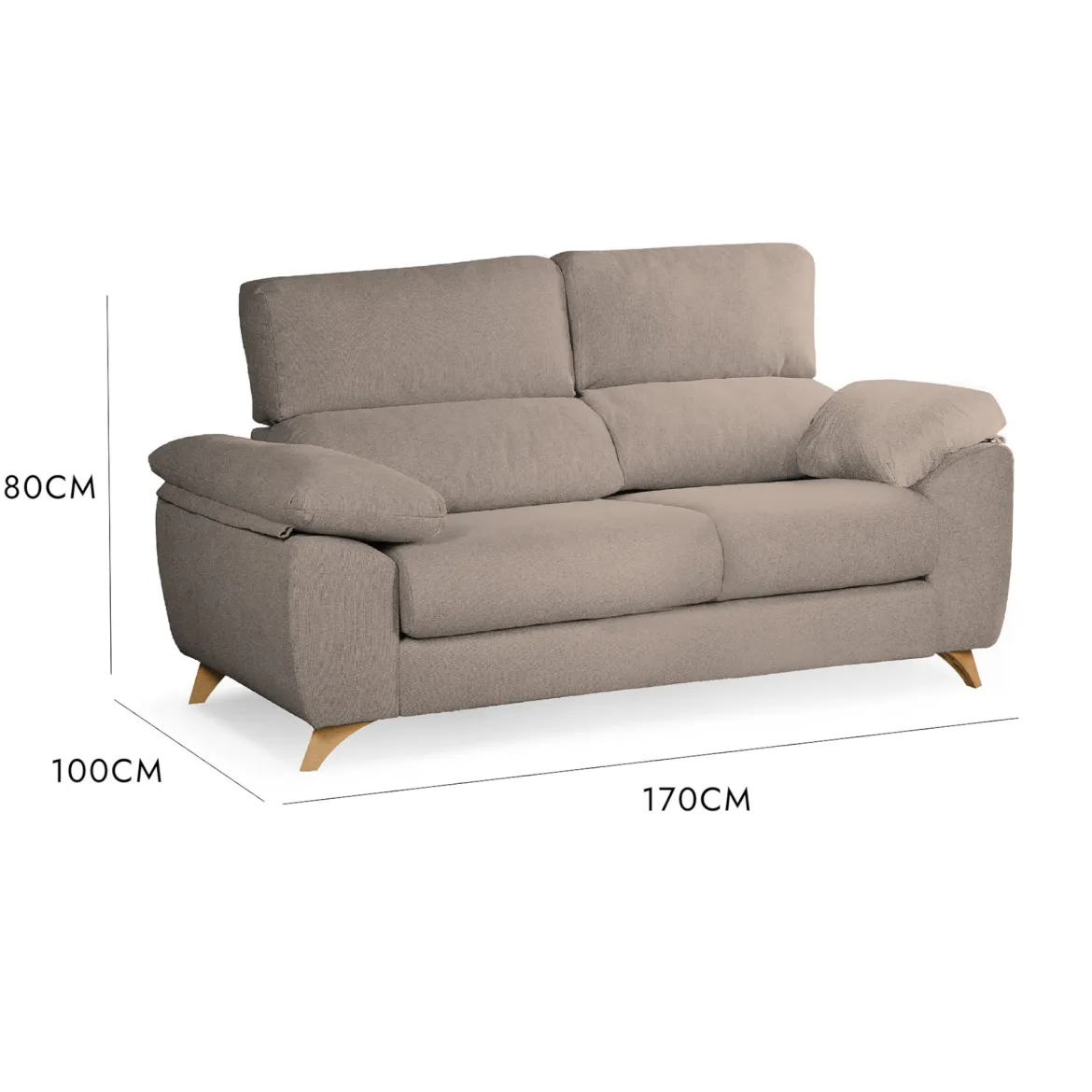 Divano reclinabile tortora 170x85x107h cm - Alien