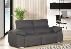 Divano sfoderabile antracite 190x100x100h cm - Assiria