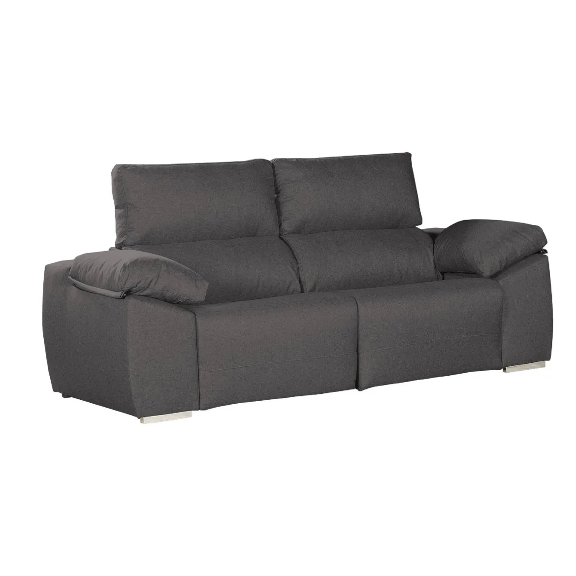 Divano sfoderabile antracite 190x100x100h cm - Assiria