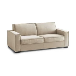 Divano sfoderabile beige 200x95x90h cm - Eletta
