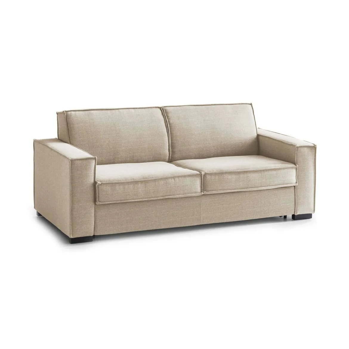 Divano sfoderabile beige 200x95x90h cm - Eletta