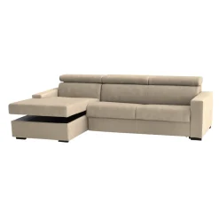 Divano sfoderabile beige 260x95x85h cm - Aryaly