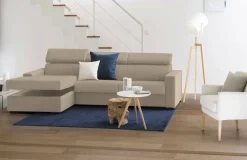 Divano sfoderabile beige 260x95x85h cm - Aryaly