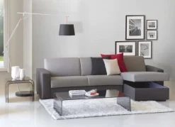 Divano sfoderabile grigio e antracite 280x95x90h cm - Atos