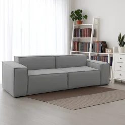 Divano sfoderabile grigio 220x95x70h cm - Lepidolite