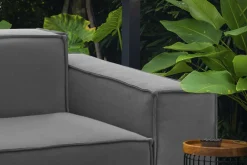 Divano sfoderabile grigio 220x95x70h cm - Lepidolite