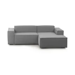Divano sfoderabile grigio 240x170x70h cm - Ameli