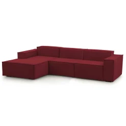 Divano sfoderabile rosso 300x170x70h cm - Alganibra