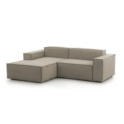 Divano sfoderabile tortora 220x170x70h cm - Alhoa