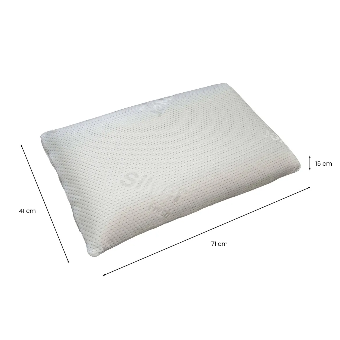 Guanciale Amica, 71x41xh15 cm, Set da 4