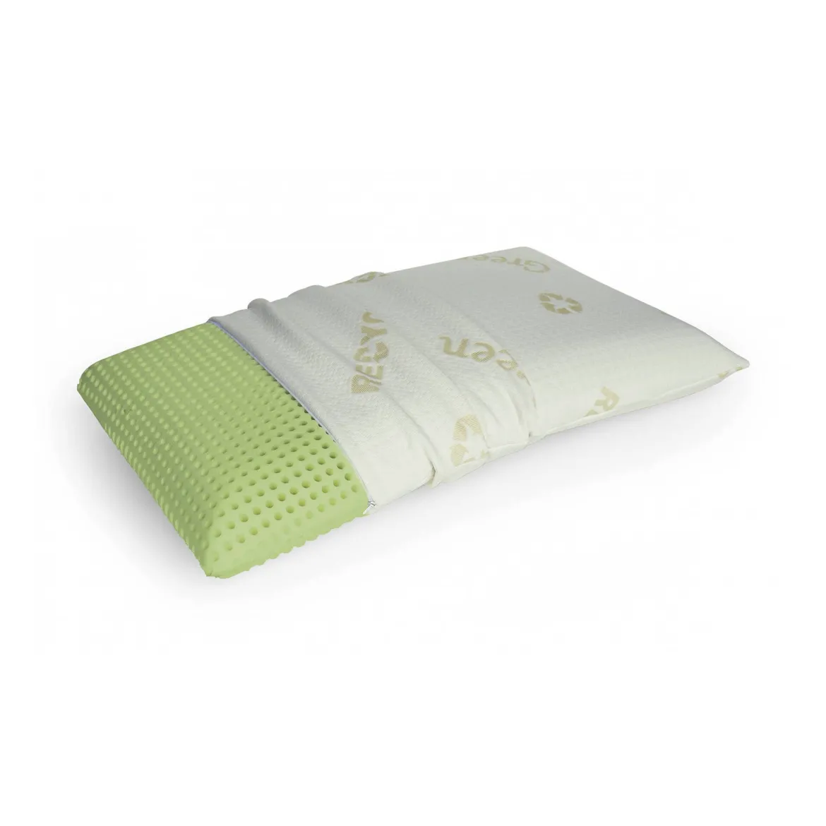 Guanciale Maggiorana, Made in Italy, 73x43 h14 cm, Bianco