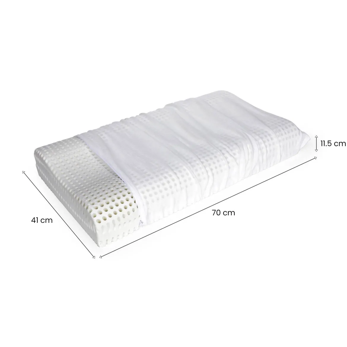 Guanciale Origano, Made in Italy, 70x41 h12 cm, Bianco