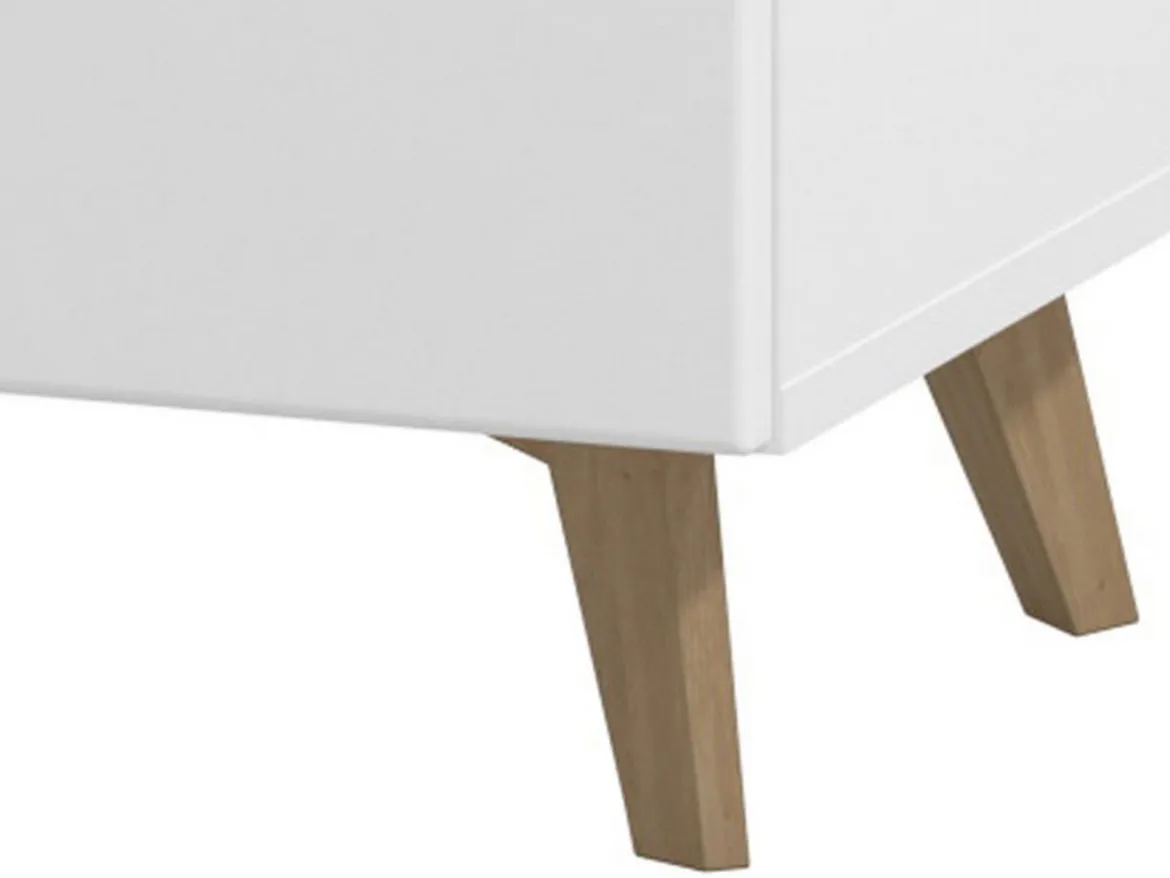 Guardaroba 1 Anta Bianco Marrone Rovere Appendiabiti Cassetti, 2 Ripiani - Calvert