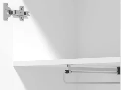 Guardaroba 1 Anta Bianco Marrone Rovere Appendiabiti Cassetti, 2 Ripiani - Calvert