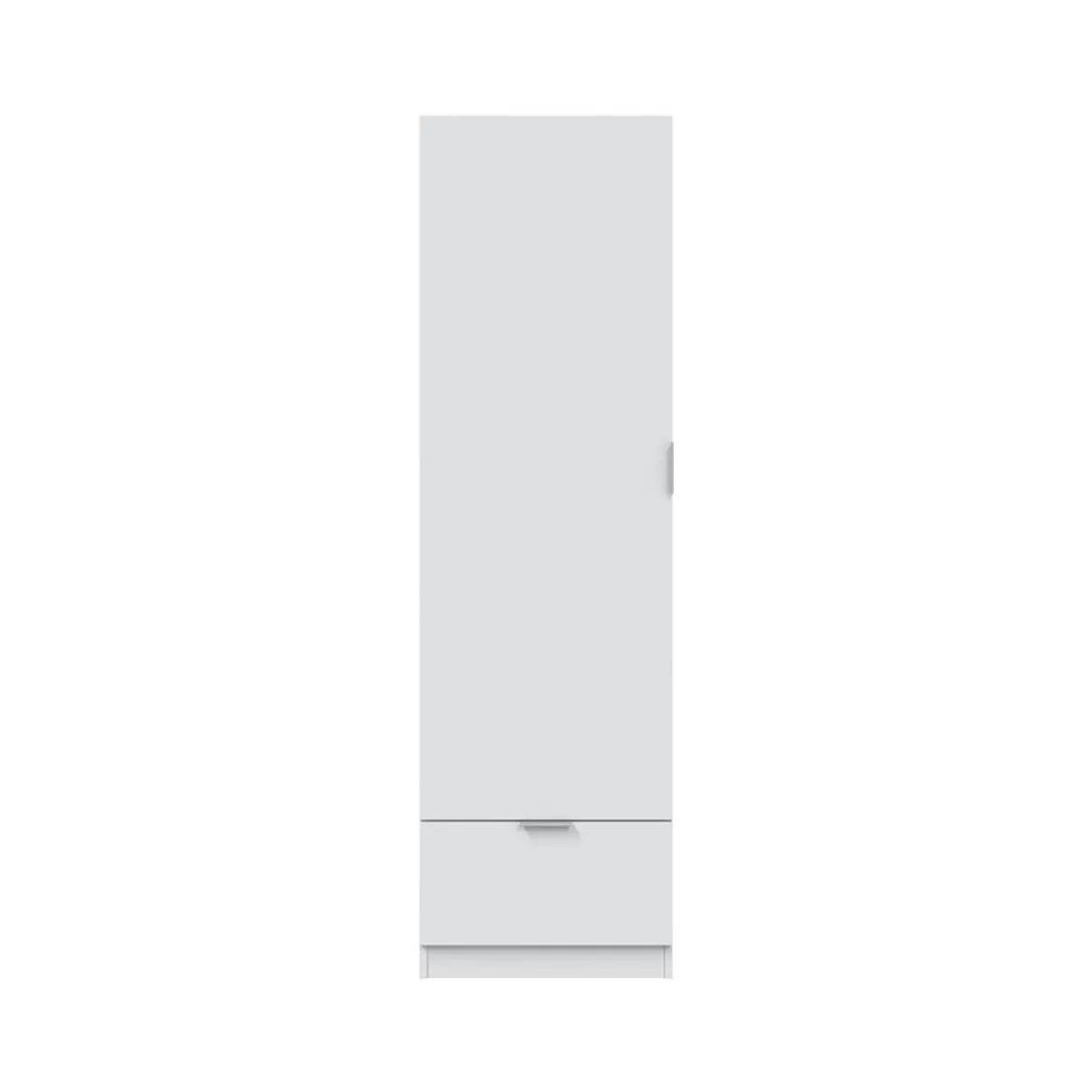 Guardaroba 1 Anta Bianco un Ripiano un Cassetto, Appendiabiti - Dello