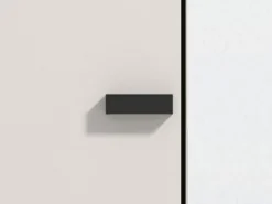 Guardaroba 2 Ante Bianco Bianco Appendiabiti 4 Ripiani 58x195h cm, 5 Vani - Lomazzo