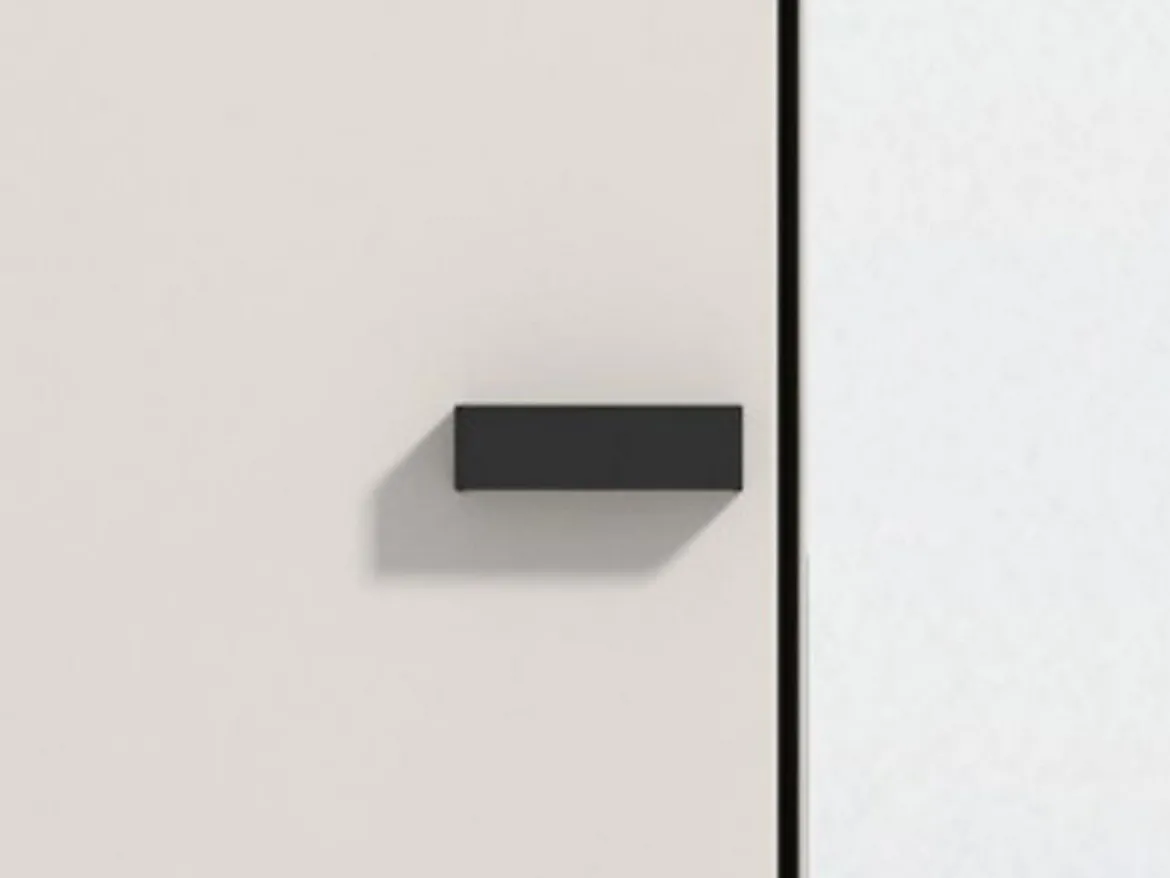 Guardaroba 2 Ante Bianco Bianco Appendiabiti 4 Ripiani 58x195h cm, 5 Vani - Lomazzo