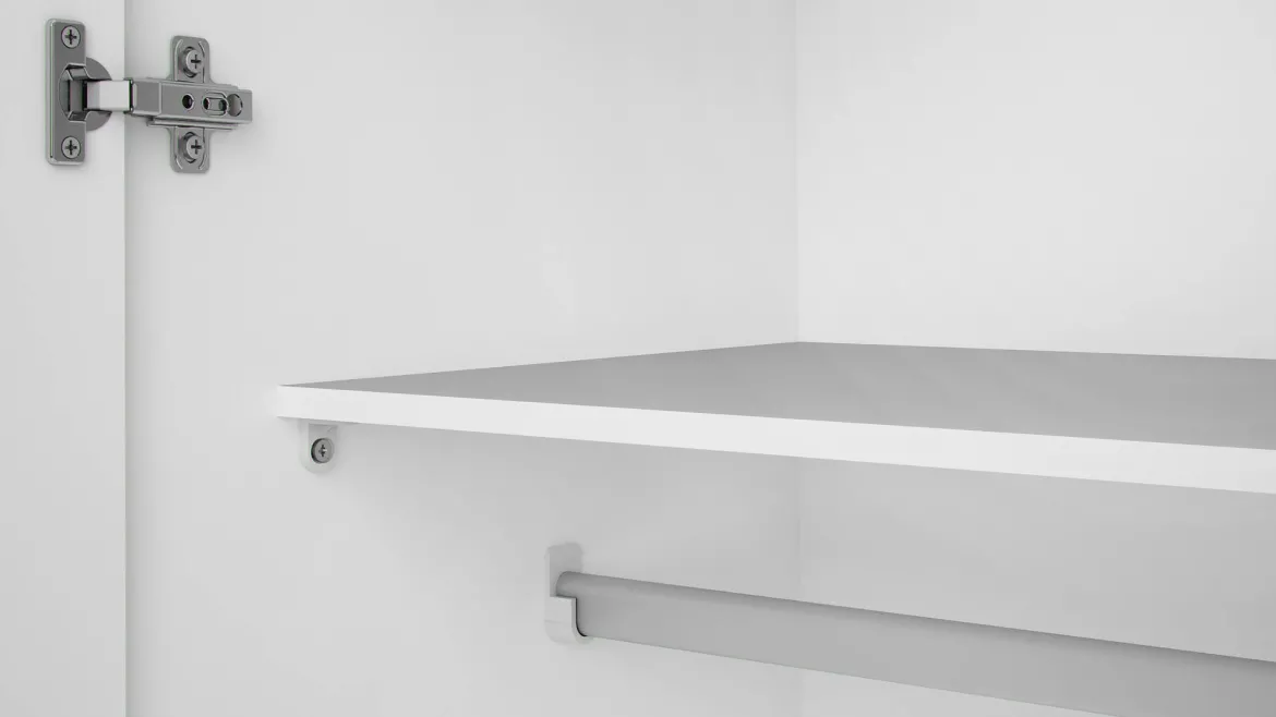Guardaroba 2 ante bianco camera da letto 77x175h cm - Alibabba