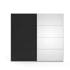 Guardaroba 2 ante bianco e nero 242x220h cm - Catalina
