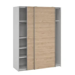 Guardaroba 2 ante bianco e rovere 150x200h cm - Maurice