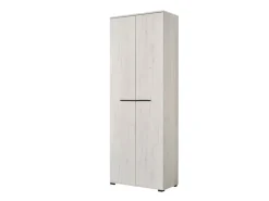 Guardaroba 2 Ante Bianco Larice Marrone Noce un Ripiano Appendiabiti 67.5x195h cm, Apertura Battente - Pinasca
