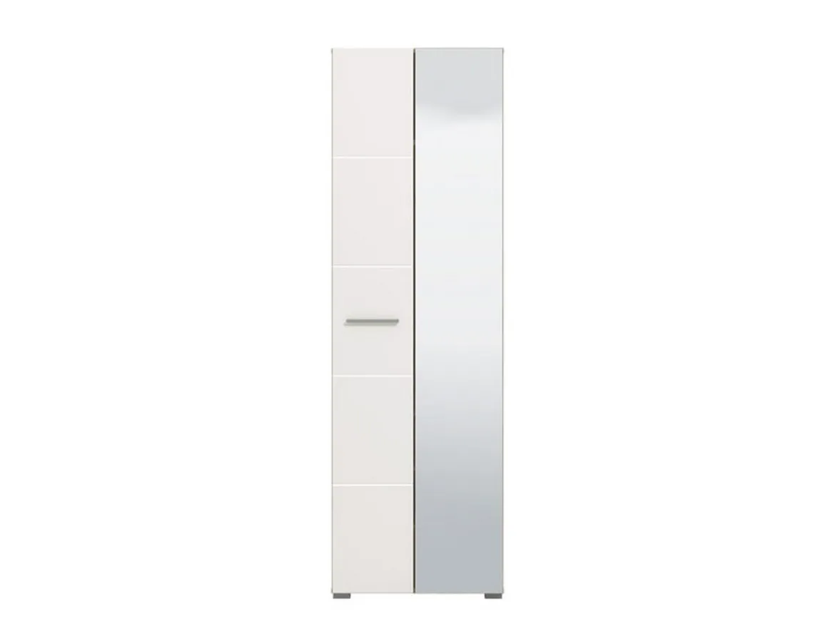 Guardaroba 2 Ante Bianco Marrone Rovere Nodi Appendiabiti un Ripiano 80.5x203.5h cm, 2 Ante - Santadi