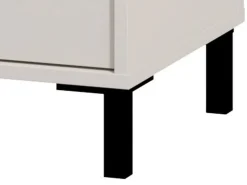 Guardaroba 2 Ante Bianco Nero Appendiabiti 2 Ripiani 54.5x205.5h cm, 3 Vani - Monta