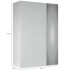 Guardaroba 3 ante bianco salvaspazio 150x218h cm - Arce