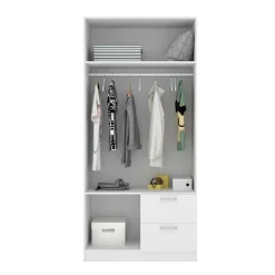 Guardaroba 2 ante bianco 100x215h cm - Amp