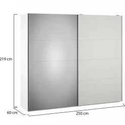 Guardaroba 2 ante bianco 250x218h cm - Acciano